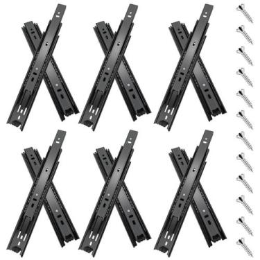 Imagem de Drawer Slides Sulawskys, extensão total de 10 polegadas, 6 pares