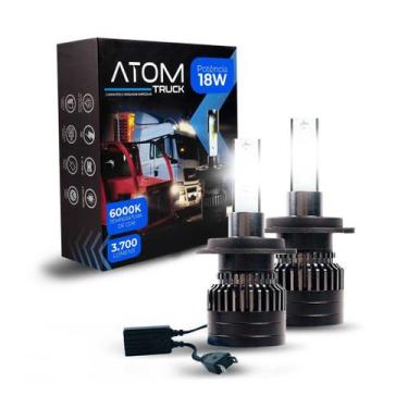 Imagem de Lâmpada LED ATOM Truck M7 4300K 6000K 24V Várias Bases, H7W  6000K