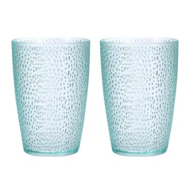 Imagem de Copos de acrílico de 368,5 g, 2 peças de copos reutilizáveis de plástico, copos de água, inquebráveis, empilháveis e laváveis na lava-louças para casa, ao ar livre, restaurante, azul claro