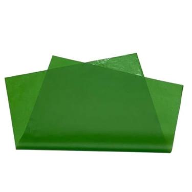 Imagem de Papel de seda 100 folhas, colorido 17,5 x 25 cm - Embalagem de roupas, embalagem de pipas (Verde Bandeira)