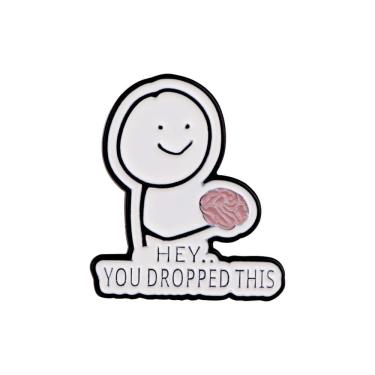 Imagem de Esmalte engraçado do desenho animado Brooch Pin “Ei, você deixou cair isso”