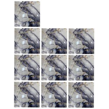 Imagem de Placa Adesiva Marmore 3D Kit 10 uni Obra Reforma Papel de Parede Autocolante Quarto Sala Cozinha Ambiente Moderno