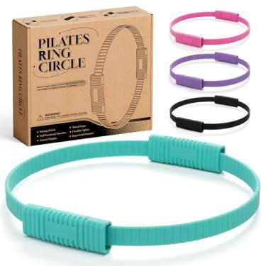 Imagem de Anel de Pilates, Anel Mágico de Pilates de 33,5 cm, Círculo de Fitness, Leve e Durável, Flexível, Equipamento de Exercício de Resistência para Tonificar Braços, Coxas/Pernas, Core, Yoga e Fisioterapia