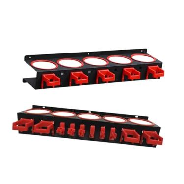 Imagem de Fenteer Suporte de parede para garrafas, organizador de regadores, expositor para frascos de spray, ideal para oficinas, lojas de estética automotiva e, com Clipe de Abertura