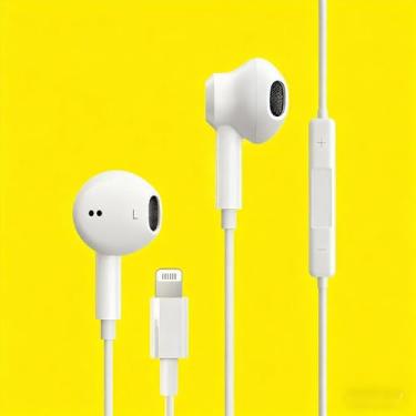 Imagem de Conector de fones de ouvido para iPhone (microfone embutido e controle de volume) Suporte para iPhone 14/13/12/SE/11/XR/XS/X/7/7Plus/8/8Plus Suporta todos os sistemas iOS