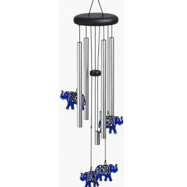 Imagem de Sino dos Ventos Mensageiro Proteção Espiritual 65cm(Elefante Azul)