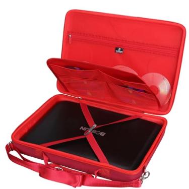 Imagem de Tourmate Capa rígida de armazenamento para leitor de DVD portátil BOIFUN/POFOTO/YOTON 44.5 cm 42.9 cm 39.4 cm 39.4 cm, PJGCWB 42.9 cm POFOTO 39.9 cm (somente caixa) (vermelho escuro)
