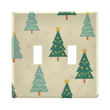 Imagem de Burbuja Capa de placa de parede para interruptor de luz de árvore de Natal, placa decorativa de parede, parafusos incluídos, 2 faixas