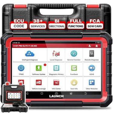 Imagem de LAUNCH X431 PRO Elite 2025 Nova ferramenta de digitalização bidirecional, mais de 38 serviços, codificação ECU, scanner de diagnóstico de sistema completo completo com CANFD e DoIP, FCA AutoAuth, guia