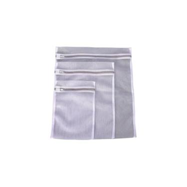Imagem de Saco para Lavar Roupas Delicadas, Poliéster, Proteção para Lingerie e Peças Delicadas, 3 Tamanhos: P 26x35cm, M 34x48cm, G 46x64cm