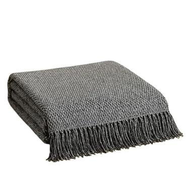 Imagem de Manta Para Sofá Decorativa Algodão Capa(3,00x1,80M Cinza Mesclado)