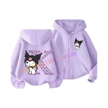 Imagem de Jaqueta Com Capuz Kuromi Para Meninas, Casaco De Princesa Sanrio Com L