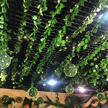 Imagem de 12 Pacotes de Guirlanda Ivy Artificial Vinha Folhas Verdura Falsa Plantas Pendentes para Decoração Casamento Festa Casa Jardim Parede Frescor Interior