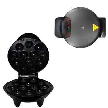 Imagem de Máquina de Cake Pop Antiaderente 12 Bolinhos 1000W Preto 25cm x 13cm Pão de Queijo Voltagem 220V
