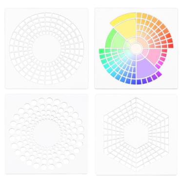 Imagem de BENECREAT 4 peças de estênceis de acrílico, modelo de registro flexível feito à mão, estêncil de planejador para diário com balas, agendas de calendário reutilizáveis, ferramentas duráveis de escrita