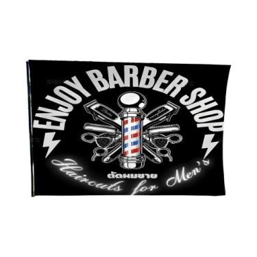 Imagem de Barbearia Retro Impresso Grande Bandeira, Arte, Ficção Científica, Qua