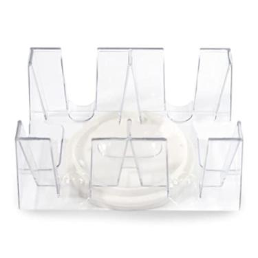 Imagem de Luocute Bandeja de Cartas Giratória de 6 Baralhos e 2 Baralhos, Organizador de Porta-cartões Giratório de Plástico para Pôquer Canasta, Bandejas de Fichas de Pôquer Com Rotação Super Suave (Coloque