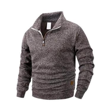 Imagem de Moletom Masculino De Manga Longa Com Zíper Frontal Para Primavera E Ou