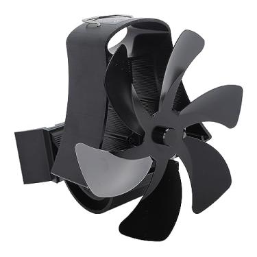 Imagem de aqxreight Ventilador de Fogão Movido a Calor para Montagem Em Parede Com ímã de 6 Lâminas Ventilador de Lareira Instalação Magnética para Queimadores de Toras de Madeira Preto de Ar Com Duração de