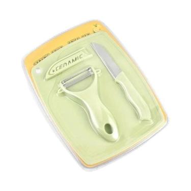 Imagem de Conjunto De Facas De Cerâmica Multifuncional Para Frutas 3PCS, Tábua D