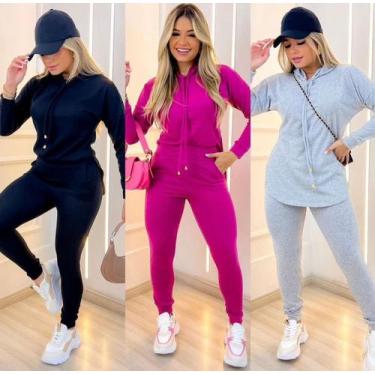 Imagem de Conjunto lanzinha zoe com capuz - Fabricastoree, Preto, M