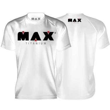 Imagem de Camisetas Dry Branca - Tamanho G - Max Titanium-Masculino