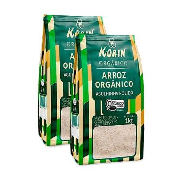 Imagem de Kit 2X: Arroz Agulhinha Integral Orgânico Korin 1kg