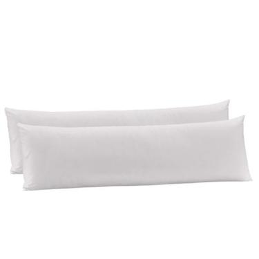Imagem de Kit 2 Fronhas Super Body Pillow Acetinado Altenburg 50X145cm Cor:Branc