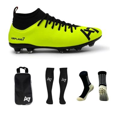 Imagem de Chuteira Botinha De Campo + Meião + Antiderrapante + Porta-Masculino