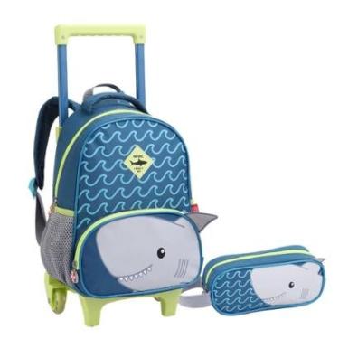 Imagem de Kit Mochila de Rodinhas e Estojo Creche ZOOP-Unissex