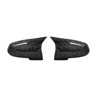 Imagem de Compatível com bmw 1 2 3 4 x série espelho retrovisor lateral capa f20 f21 f22 f23 f30 f32 f36 x1 e84 f87 m2 padrão de fibra carbono acessórios(Forged Carbon Look)