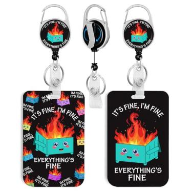 Imagem de Pacote com 2 porta-crachás de identificação com porta-crachá retrátil resistente para mulheres, estudantes, professores, enfermeiros, uso no escritório