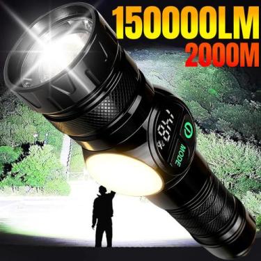 Imagem de Lanterna Tática LED COB X7 Recarregável Zoom USB Imã Power Bank 9 Modo