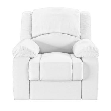 Imagem de Poltrona do Papai Reclinável Sala de Cinema Barcelona Manual PU Branco