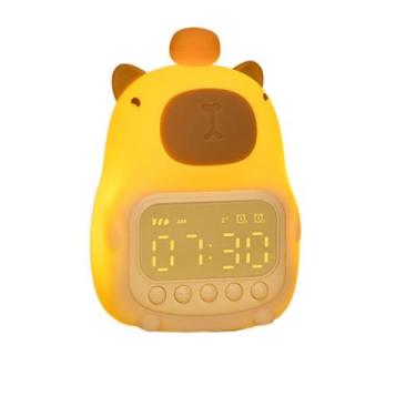 Imagem de Despertador em forma de cachorro de desenho animado com luz noturna re
