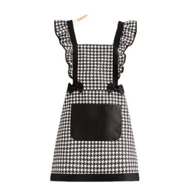 Imagem de Vestido feminino de princesa avental com alças de babados preto - Yiwe