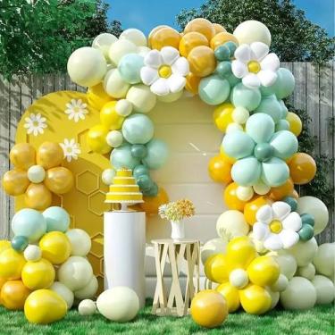 Imagem de Kit de guirlanda de balão Daisy 83 peças para decoração de festa temát