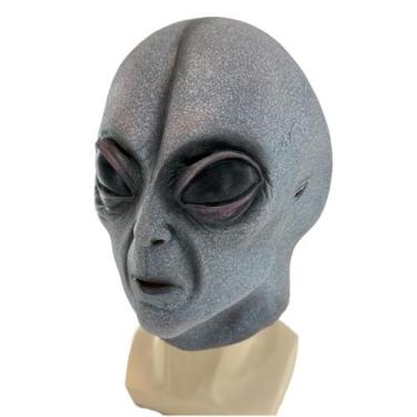 Imagem de Máscara Alien Head Resin 3D UFO Cosplay Traje de Halloween - yiweisai