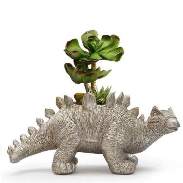 Imagem de Vaso de flores em forma de dinossauro em forma de estegossauro 720g 26