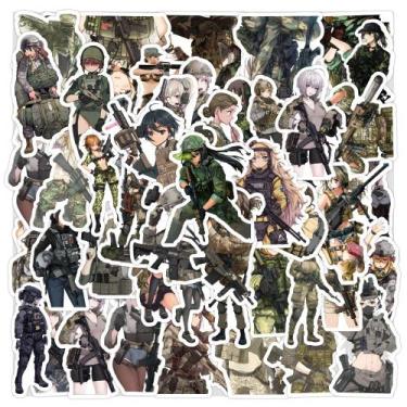 Imagem de Pacote de adesivos Camouflage Girl Anime Style x50 à prova d'água - yi