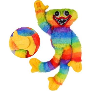 Imagem de Boneca de pelúcia Huggy Wuggy Rainbow Big Smiling Toy para crianças - 