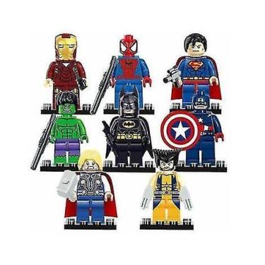 Imagem de Conjunto de minibonecos: Vingadores, super-heróis, Batman, Hulk, Super