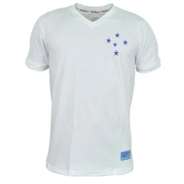 Imagem de Camisa Retrômania Cruzeiro 1976 - Masculino, GG, Branco