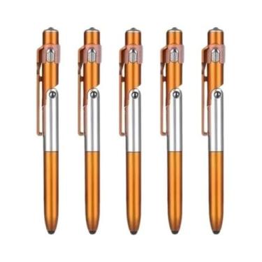 Imagem de Caneta Esferográfica Multifuncional 4 Em 1 Com Tinta Preta, Lanterna L