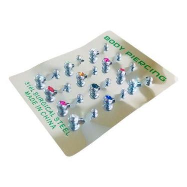 Imagem de Piercing Umbigo Aço Cartela Com 12 Unidades Atacado Barato - BEST SHOP