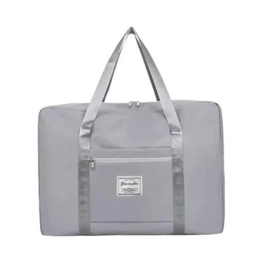 Imagem de Bolsa De Viagem Grande Capacidade Rosa Azul Cinza Com Zíper Portátil P