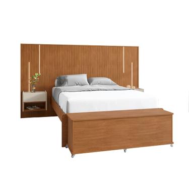 Imagem de Baú Banco Luca Cedro - Casa D Móveis