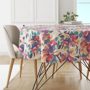 Imagem de Toalha Mesa Plástica Térmica PVC Bella 4 lugar Redonda 1,38 - IDEALIZA