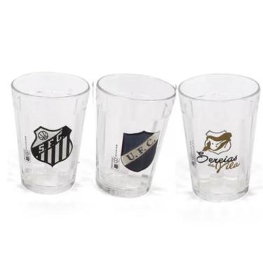 Imagem de Jogo 3 Copos Americanos Santos 190ML Oficial - Allmix