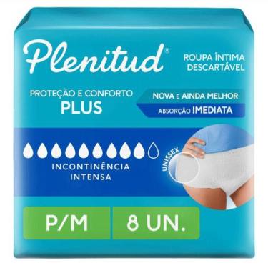 Imagem de Fralda geriatrica plenitud protect plus tamanho p/m c/8